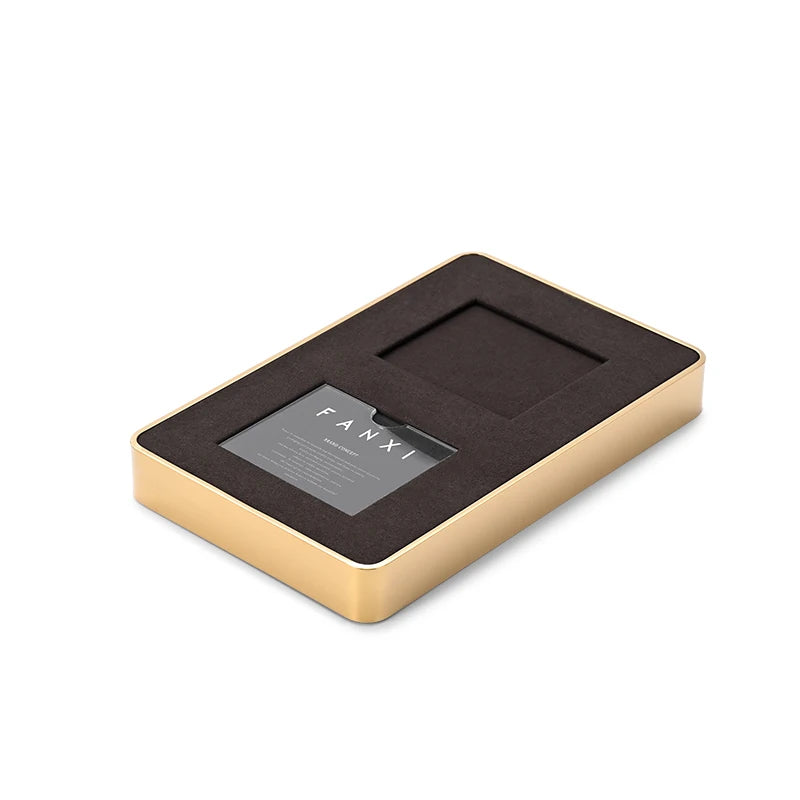 OIRLV wholesale metal watch display tray with black pu leather ：JS104