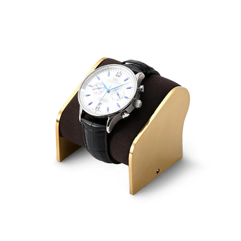 OIRLV wholesale metal watch display tray with black pu leather ：JS104