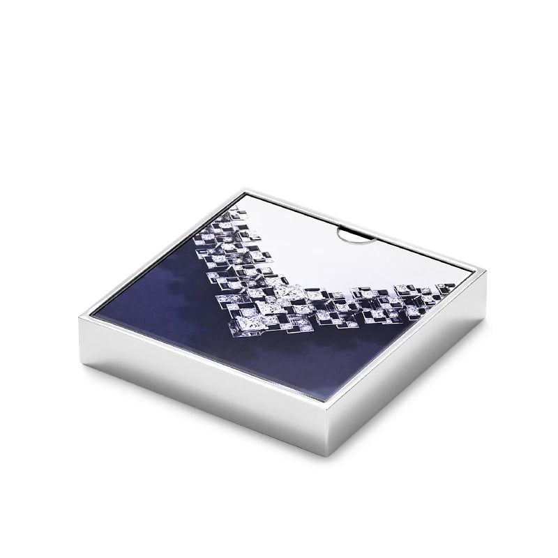 OIRLV new arrival blue microfiber jewelry exhibitor with smoonth matel ：JS113