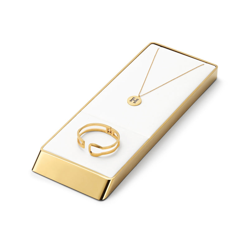OIRLV factory White PU leather metal luxurious jewelry : JS116