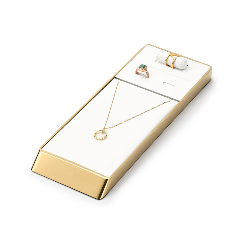 OIRLV factory White PU leather metal luxurious jewelry : JS116