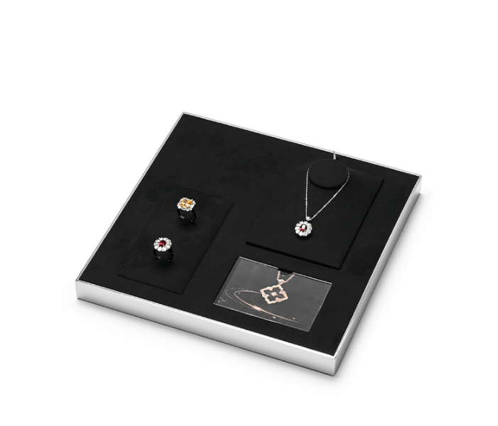 OIRLV high end Black Microfiber custom jewelry display :JS121