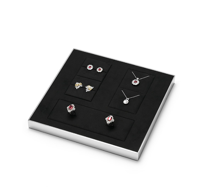 OIRLV high end Black Microfiber custom jewelry display :JS121