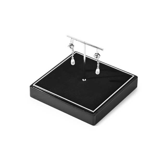 OIRLV hot sale Black Microfiber metal Baking paint jewelry display ：JS123