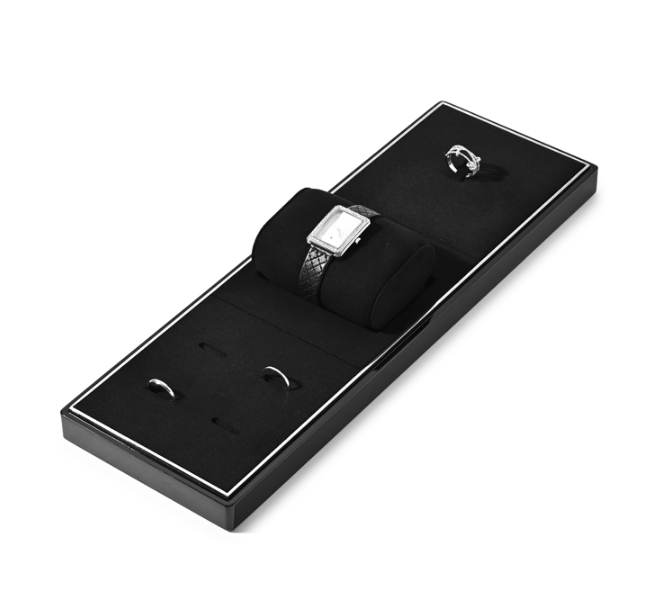 OIRLV hot sale Black Microfiber metal Baking paint jewelry display ：JS123