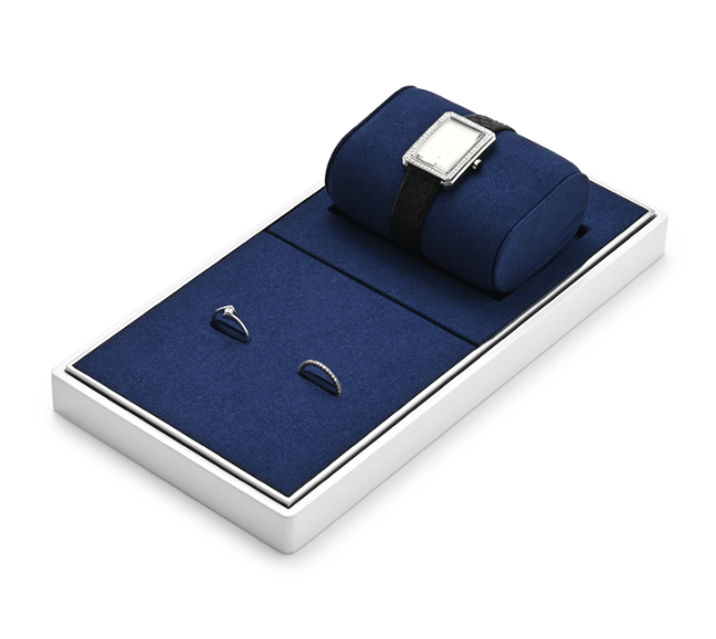 OIRLV fashion Blue Microfiber Baking paint Jewelry Display ：JS124