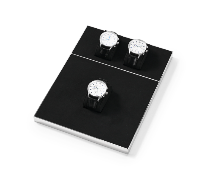 OIRLV hot sale Black Microfiber Watch display set : JS129