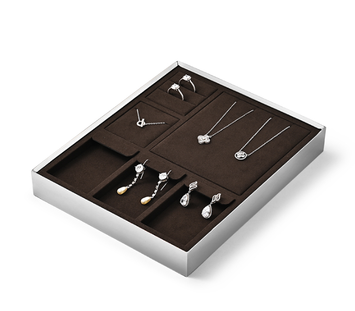 Hot sale Brown Metal Jewelry display tray ：JS132