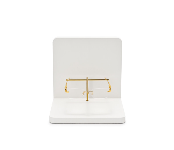 OIRLV Fashion White Leather metal Jewelry Display : JS150
