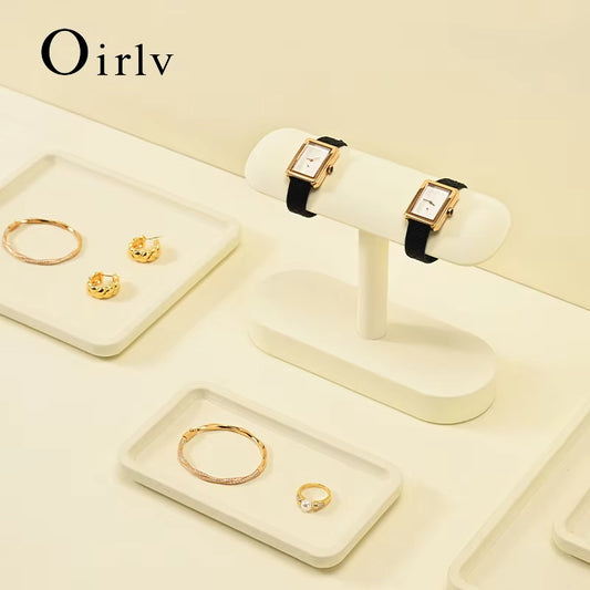 Oirlv Watch Display Stands Bracelet Holder Jewelry Organizer Microfiber Watch Display:J015/J003