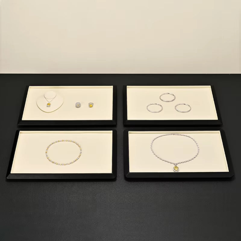 Oirlv High end Jewelry Tray Leather Ring Necklace Bracelet Tray:P222