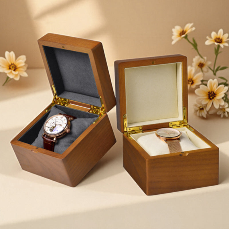 Oirlv Wooden Watch Box Watch Organizer Single/Double Jewelry Case Watch Box