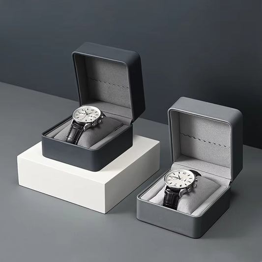 Oirlv Single Watch Gift Box with Pillow PU Leather Wristwatch Display Case:H191