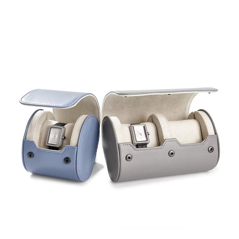 Oirlv Leather Watch Roll 1 2 3 slots Luxury Watch Storage Box：B014-16