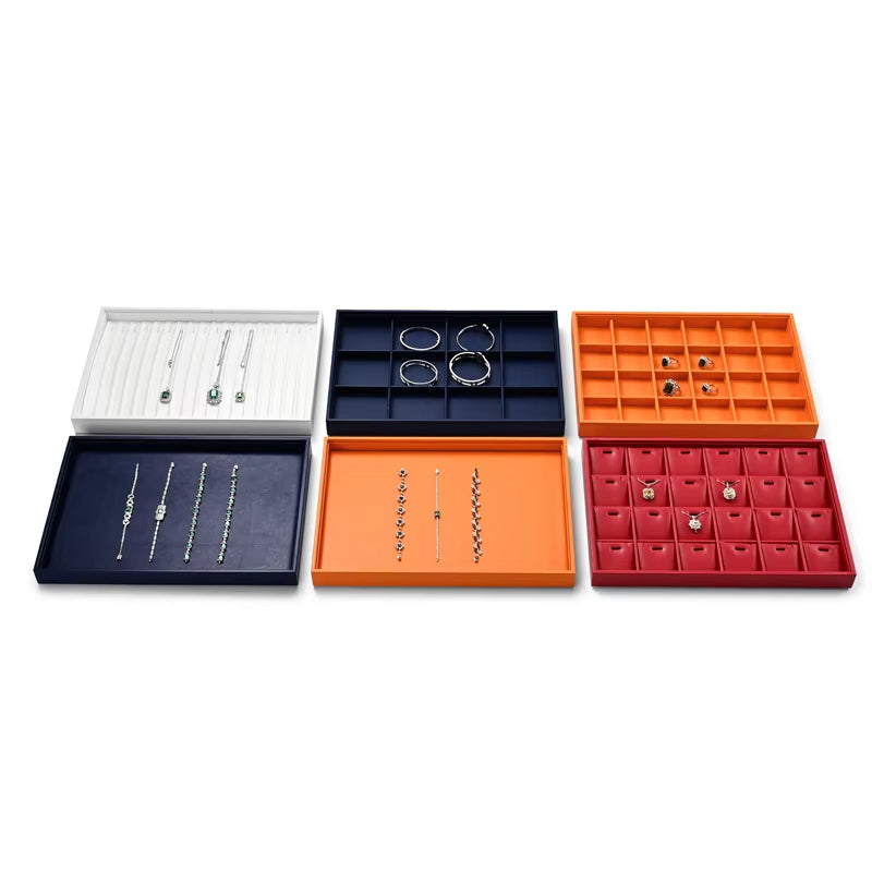Oirlv Jewelry Tray Leather Necklace Display ：P128-P131
