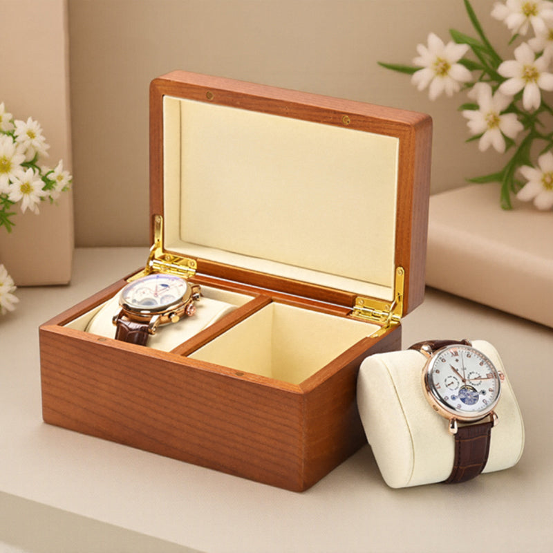 Oirlv Wooden Watch Box Watch Organizer Single/Double Jewelry Case Watch Box