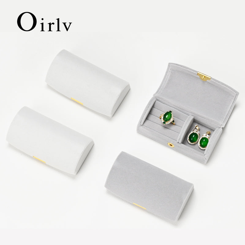 Oirlv Portable Jewelry Organizer Velvet Ring Box : H181