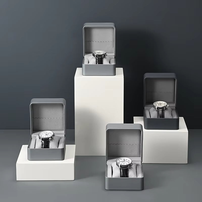 Oirlv Single Watch Gift Box with Pillow PU Leather Wristwatch Display Case:H191