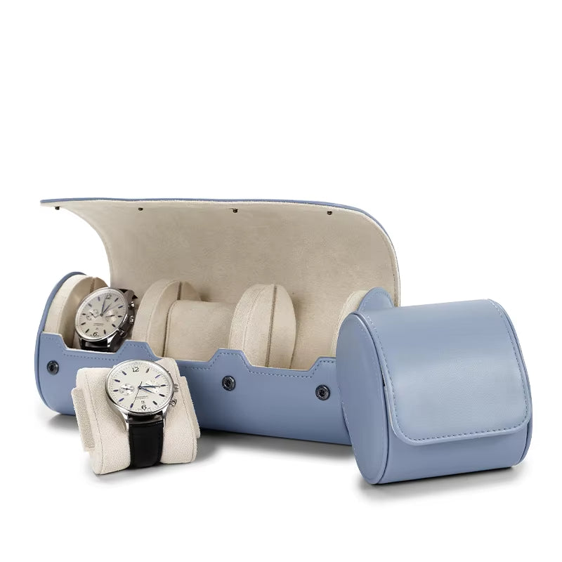 Oirlv Leather Watch Roll 1 2 3 slots Luxury Watch Storage Box：B014-16