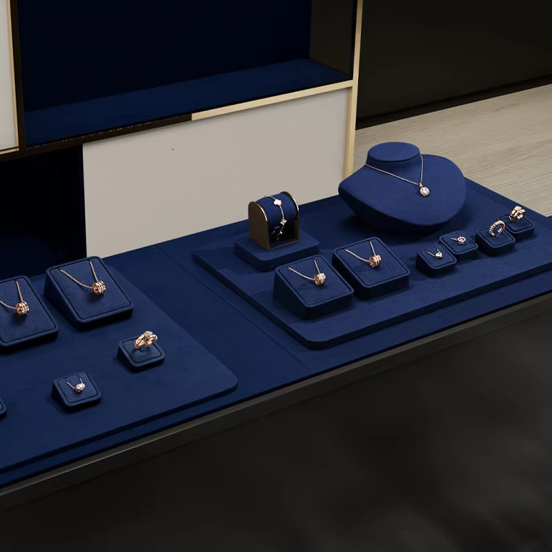 Oirlv Blue Jewelry Display Prop Microfiber Jewelry Display : TT307