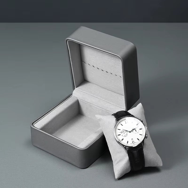 Oirlv Single Watch Gift Box with Pillow PU Leather Wristwatch Display Case:H191