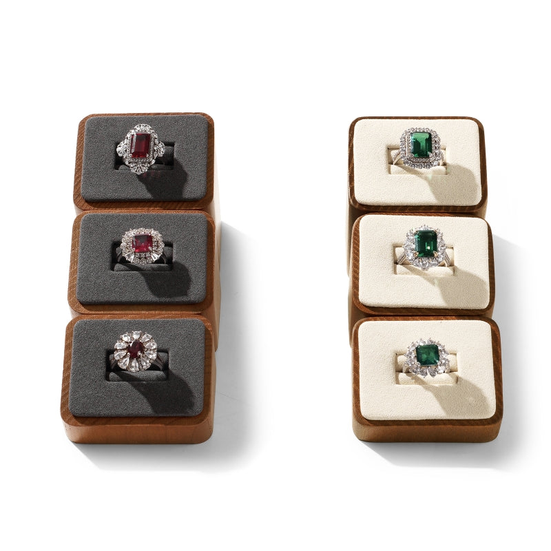 Wood Rings Jewelry Display Stand, Set of 3 SM067