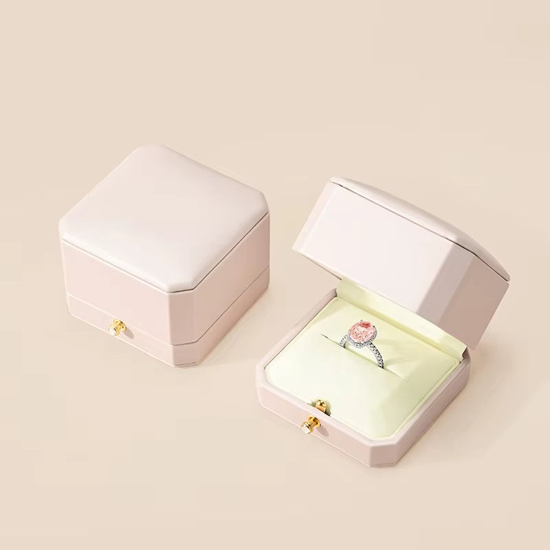 Oirlv Jewelry Ring Box Single/Double Ring Jewelry Organizer Ring Packaging Box：H175
