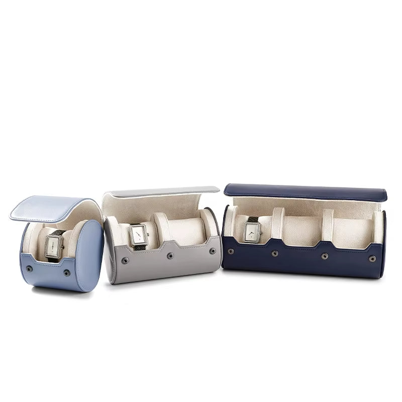 Oirlv Leather Watch Roll 1 2 3 slots Luxury Watch Storage Box：B014-16