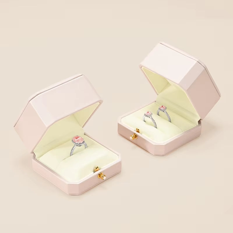 Oirlv Jewelry Ring Box Single/Double Ring Jewelry Organizer Ring Packaging Box：H175