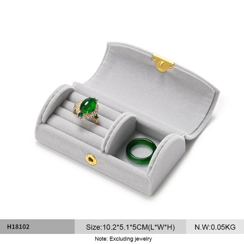 Oirlv Portable Jewelry Organizer Velvet Ring Box : H181