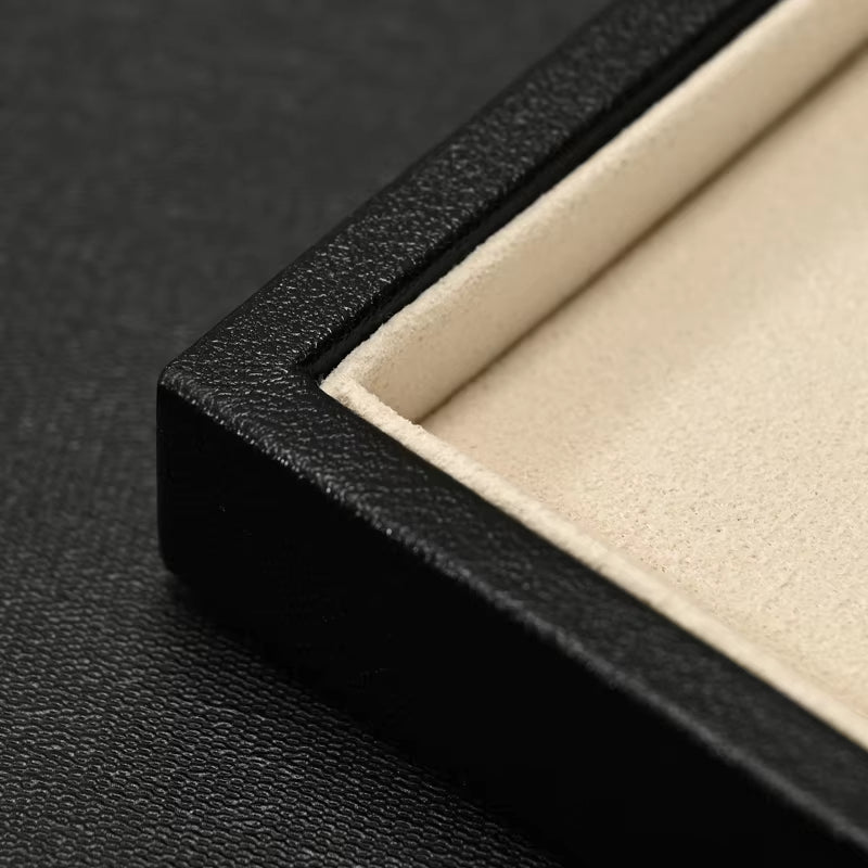 Oirlv Leather Jewelry Tray Rings Necklaces Jewelry Viewing Display Tray