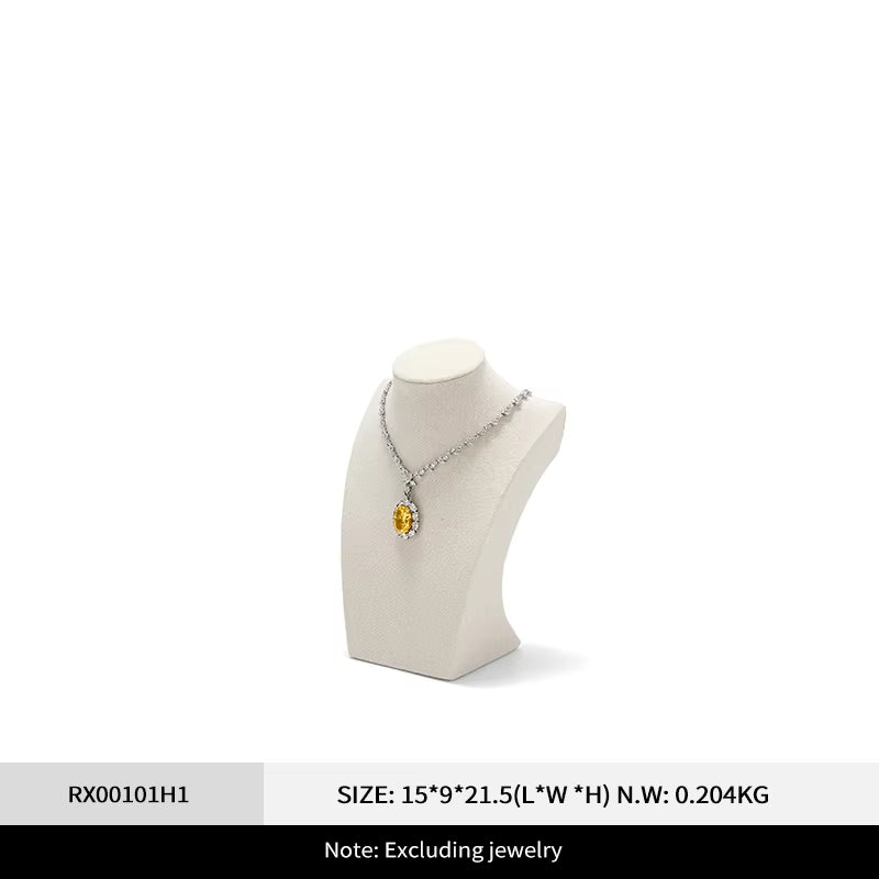 Oirlv Mannequin Linen Necklace Pendant Chain Jewelry Bust Neck Display Stand:RX001