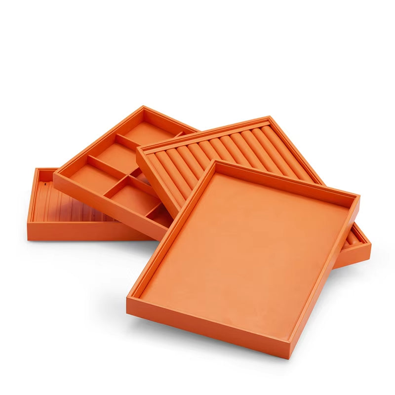 Oirlv Jewelry Tray Leather Necklace Display ：P128-P131