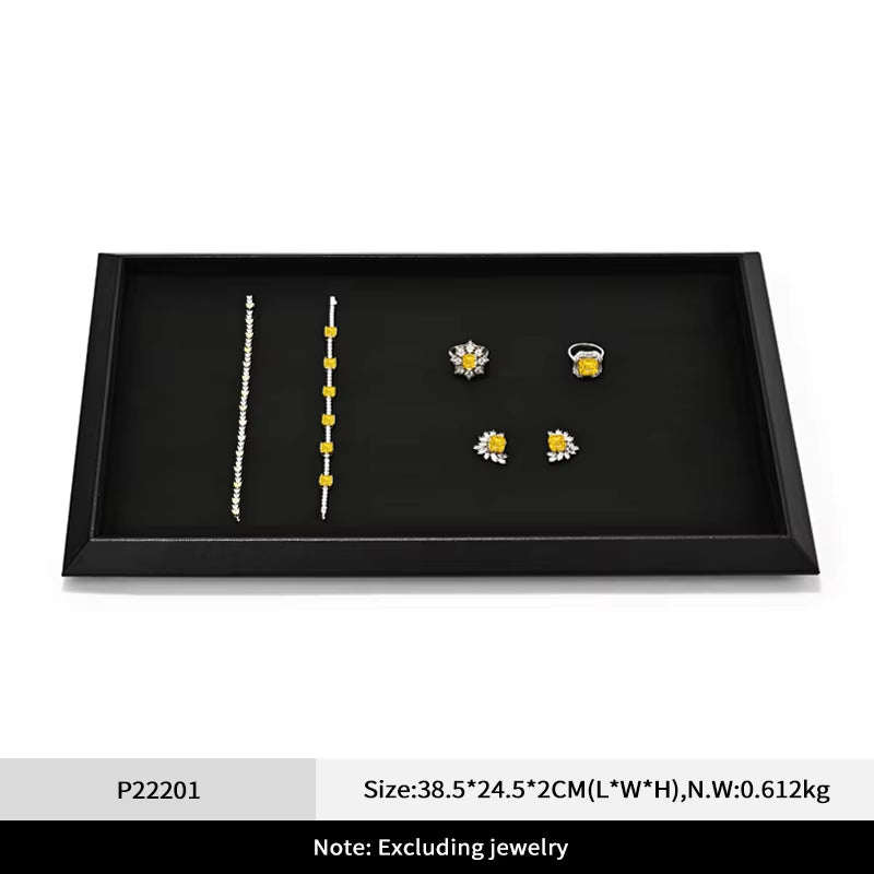 Oirlv High end Jewelry Tray Leather Ring Necklace Bracelet Tray:P222