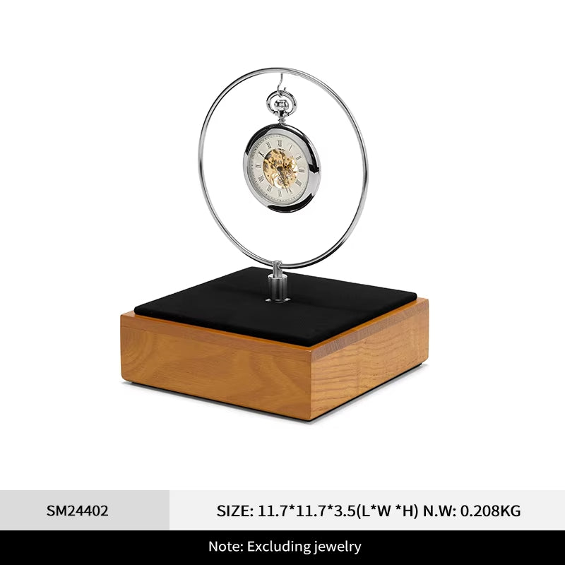 Oirlv Wooden Pocket Watch Display Rack Metal Pocket Watch Storage :SM244