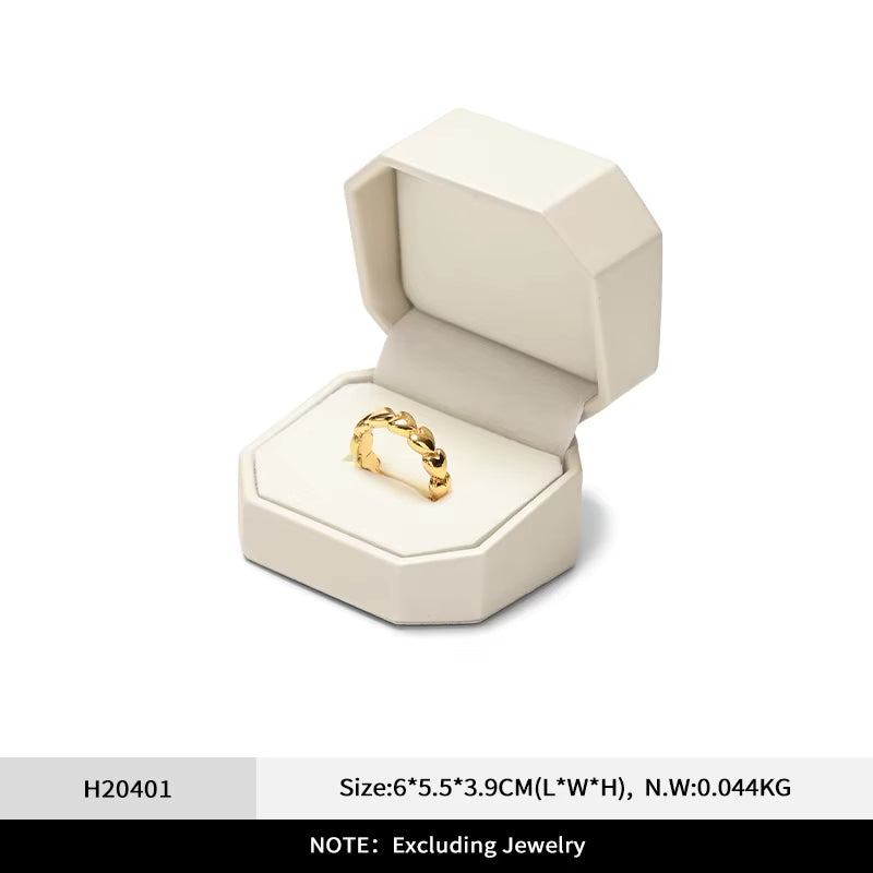 Oirlv Leather Ring Box Wedding Jewelry Box Earring Bracelet Necklace Box Gift:H204