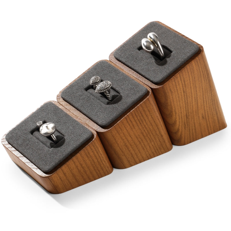 Wood Rings Jewelry Display Stand, Set of 3 SM067