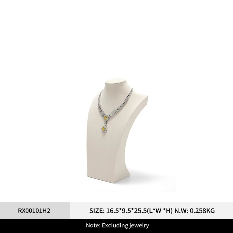 Oirlv Mannequin Linen Necklace Pendant Chain Jewelry Bust Neck Display Stand:RX001