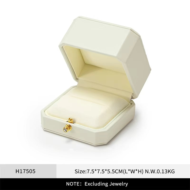 Oirlv Jewelry Ring Box Single/Double Ring Jewelry Organizer Ring Packaging Box：H175
