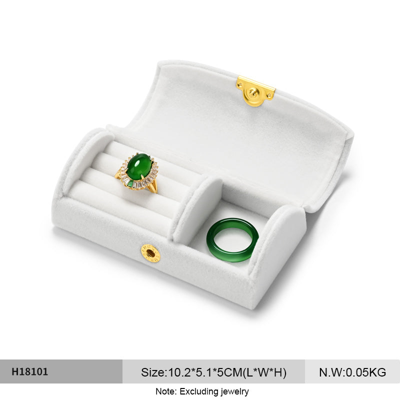 Oirlv Portable Jewelry Organizer Velvet Ring Box : H181
