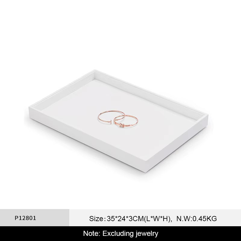 Oirlv Jewelry Tray Leather Necklace Display ：P128-P131