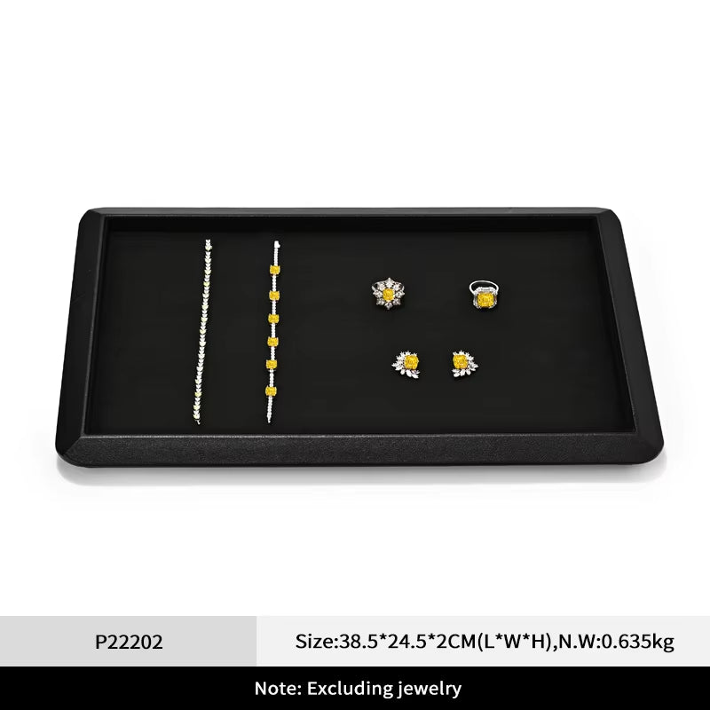 Oirlv High end Jewelry Tray Leather Ring Necklace Bracelet Tray:P222