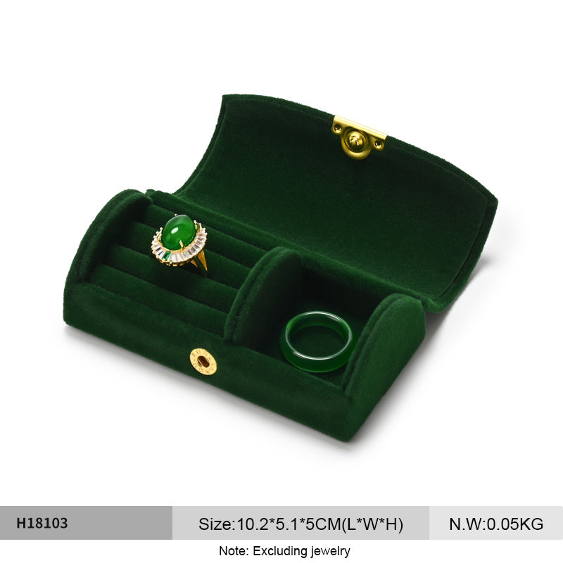 Oirlv Portable Jewelry Organizer Velvet Ring Box : H181