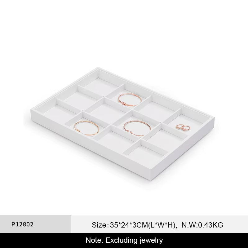 Oirlv Jewelry Tray Leather Necklace Display ：P128-P131