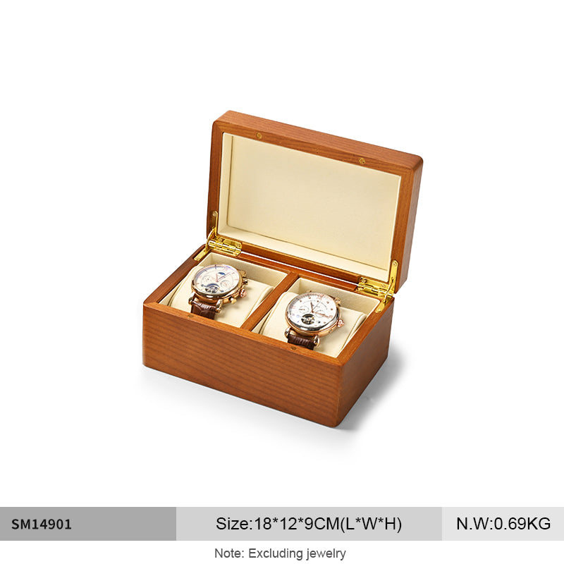 Oirlv Wooden Watch Box Watch Organizer Single/Double Jewelry Case Watch Box