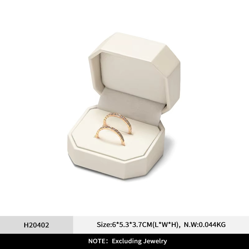 Oirlv Leather Ring Box Wedding Jewelry Box Earring Bracelet Necklace Box Gift:H204