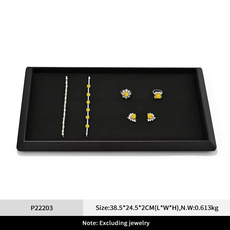 Oirlv High end Jewelry Tray Leather Ring Necklace Bracelet Tray:P222
