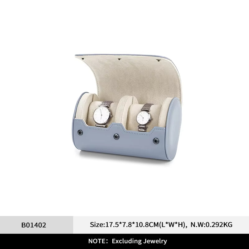 Oirlv Leather Watch Roll 1 2 3 slots Luxury Watch Storage Box：B014-16