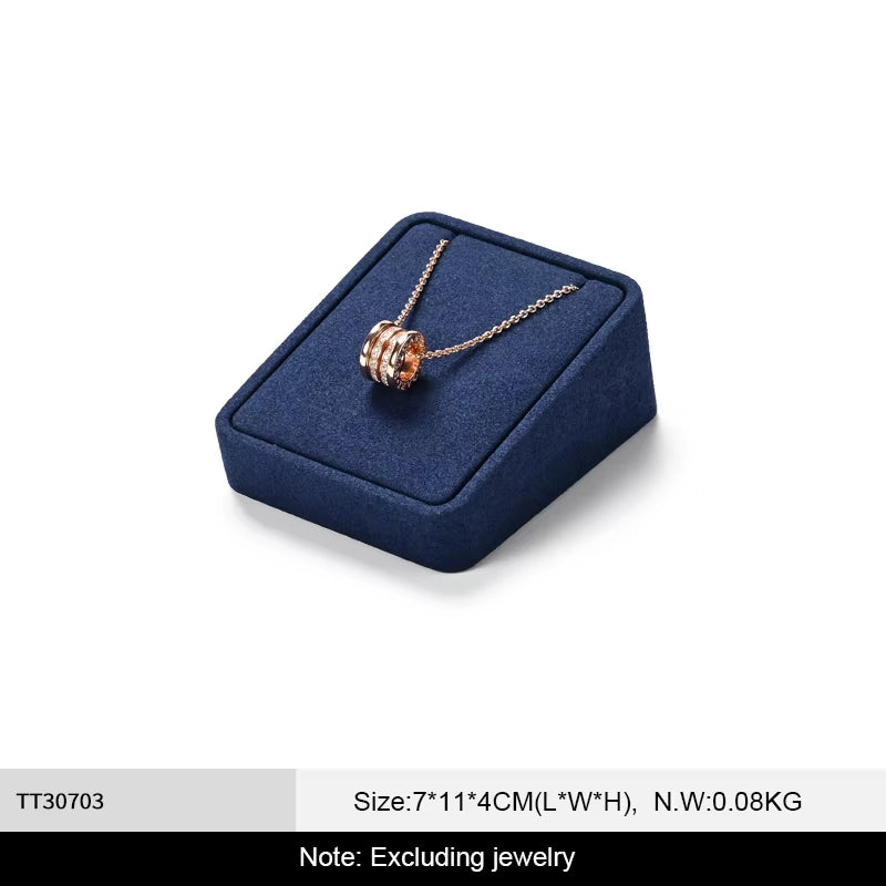 Oirlv Blue Jewelry Display Prop Microfiber Jewelry Display : TT307