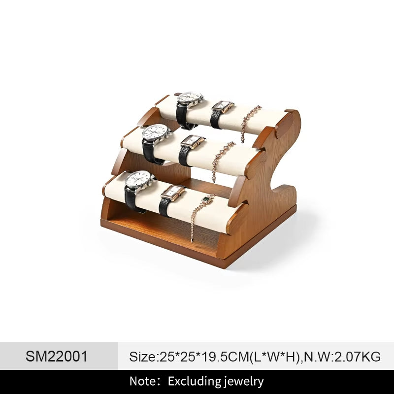 Oirlv 3 Layer Wooden Watch Stand : SM219/SM220